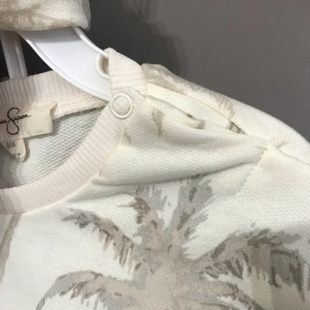 Jessica Simpson baby 24 months cream palms 3 piece outfit - Picture 13 of 13